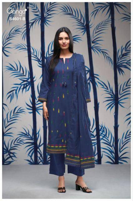 Ganga fariqa 4601 Wholesale dress materials in Kolkata